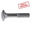 Болт ГОСТ 7802-81, 10х25 с полукруглой головкой и и квадратным подголовком, оцинкованная сталь