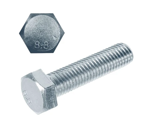 Болт DIN 933 20х150 с шестигранной головкой и полной резьбой, класс прочности 8.8, оцинкованный