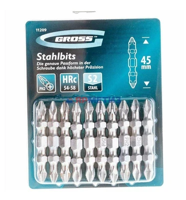Бита Ph2хPh2х45мм сталь S2 GROSS арт. 11209 (1/10)