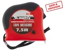 Рулетка 7,5м обрезиненный корпус, двойная плавная фиксация MATRIX арт. 31058