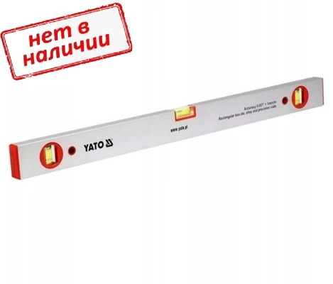 Уровень 800мм (3 глазка) алюминиевый Yato арт. YT-3003