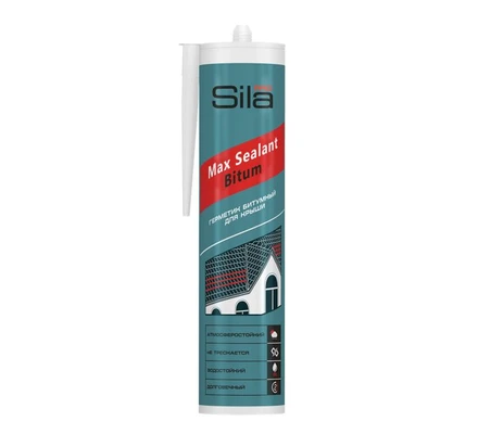 Герметик битумный для крыши Sila PRO Max Sealant Bitum, 280мл