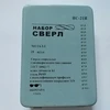 Набор свёрл по металлу Vezer 19шт. (1-10мм шаг 0,5мм) Р6М5 нитридтитан. покрытие металлический кейс арт. НС-21И