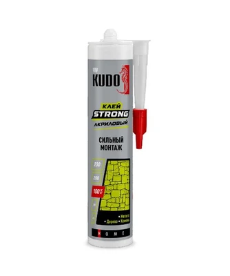 Клей KUDO HOME Strong для сильного монтажа на акриловой основе, белый 280мл (KBT-341)