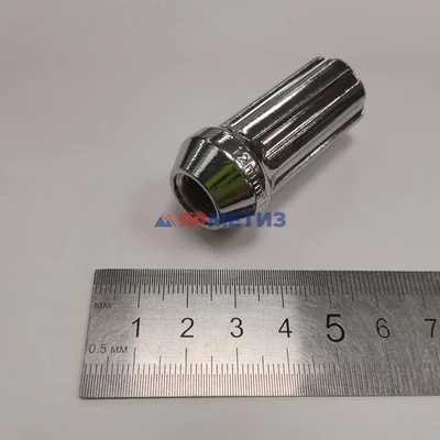 Гайка 12х1,5х51мм хром конус, закрытая 7-шлицевая арт. 307745 Cr