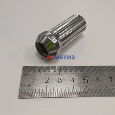 Гайка 14х1,5х51мм хром конус, закрытая 7-шлицевая арт. 307748 Cr