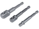 Адаптеры под головки с хвостовика под биты (3 шт.) кованые арт. 57952
