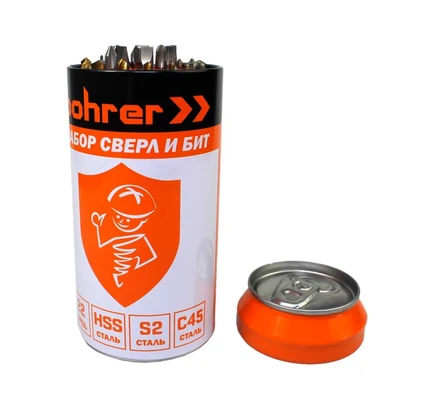 Набор сверла и биты Bohrer 22 предмета (8 бит, сверла по бетону, металлу, дереву 13шт) 31564522