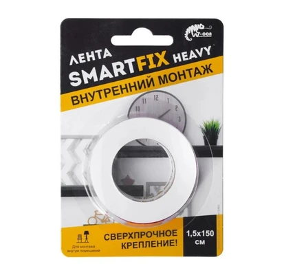 Лента монтажная сверхсильная W-con SmartFix HEAVY 1,5х150см прозрачная арт. SFV1515T