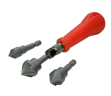 Зенкер конический ручной 3 насадки (12,16,19мм) арт. 36440