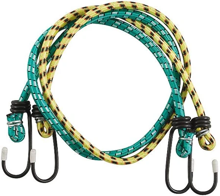 Ремни багажные 7мм 1400мм с обрезиненными крюками (2 шт.) КУРС арт. 64895