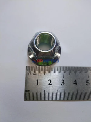 Гайка 14х1,5мм самоконтрящаяся, оцинкованная DIN 6927 (DIN EN ISO 7044)