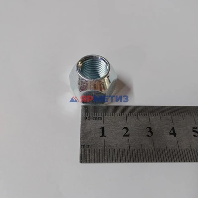 Гайка 12х1,25х16мм конус открытая цинк (ключ 19мм) арт. JN-125