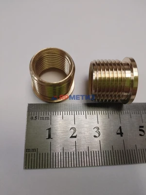 Ввертыш ремонтный 14х1,25/18х1,5мм под свечи латунь двигателя (406-17)