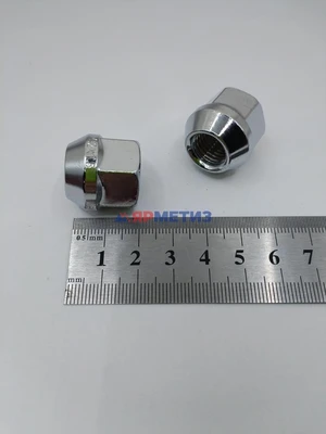 Гайка 12х1,5х21мм (ключ 19мм), конус открытая арт. H-1107