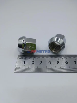 Гайка 14х1,5х21мм конус открытая, ключ 17мм (2159)
