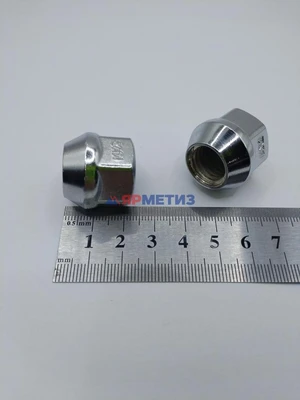 Гайка 14х2,0х21мм (ключ 21мм), конус открытая (1764)