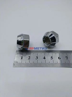 Гайка 12х1,25х17мм (ключ 19мм), конус открытая (1106S)