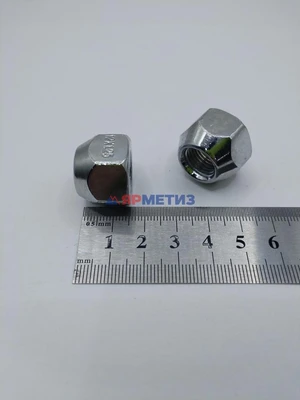 Гайка 12х1,25х16мм (ключ 21мм) конус открытая арт. JN-124