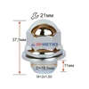 Гайка 12х1,5х37,5 хром прессшайба, диам. носика 18,5 мм сферическая ключ 21 мм, Mitsubishi арт. 723745 Cr