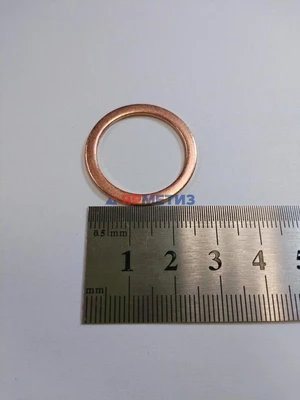 Шайба 22х28х1,5мм медная