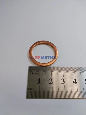 Шайба 22х28х2мм медная