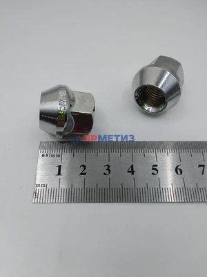 Гайка 12х1,5х21мм (ключ 17мм), конус открытая (1157)