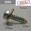Саморез 5,5х19мм под ключ с шайбой 15мм арт. 2259