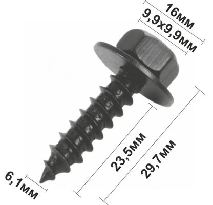 Саморез 6,1х23,5мм крест под ключ с шайбой 16 мм арт. Н2031