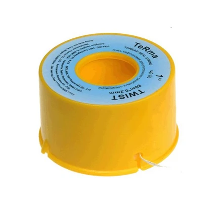 Нить тефлон для герметизации резьбы 80мх2ммх0,2мм TeRma арт. 26985