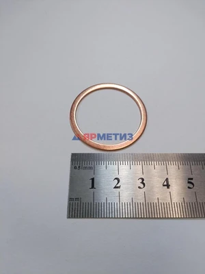 Шайба 30х36х1мм медная
