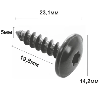 Саморез 5х19,8мм Torx с прессшайбой 14,2 мм арт. Н2094