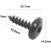 Саморез 5х19,8мм Torx с прессшайбой 14,2 мм арт. Н2094