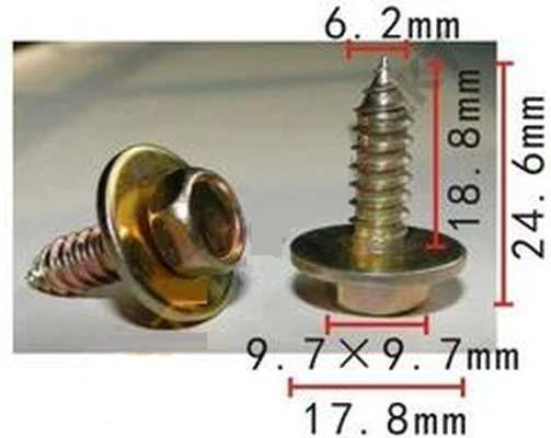 Саморез 6,2х18,8мм под ключ с шайбой 17,8 мм арт. Н2124