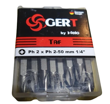 Бита 2-х сторонняя 1/4" Ph2хPh2-50мм Taf Gert арт. 284-15