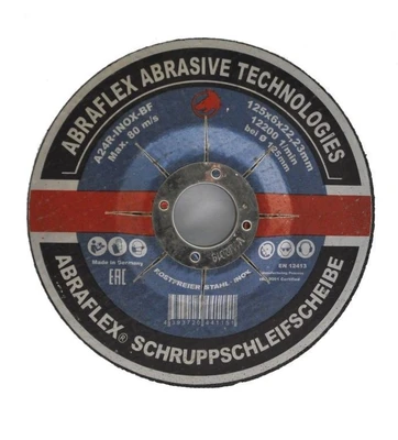 Круг зачистной 125х6,0х22,23мм A24R Standar/INOXt BF Abraflex