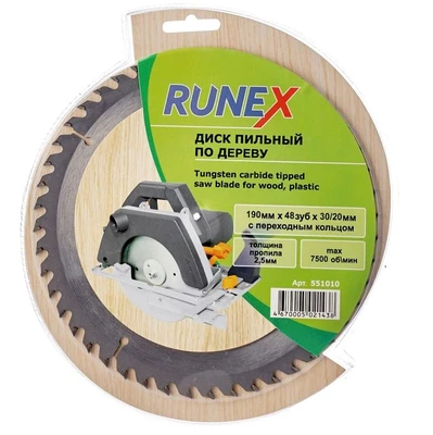 Диск 190х48зубх30/20мм циркулярный RUNEX арт. 551010