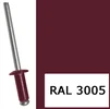 Заклепка 4,8х12мм вытяжная комбинированная RAL3005, красный
