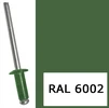 Заклепка 4х10мм вытяжная комбинированная RAL6002, зелёный